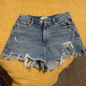 Abercrombie High rise cutoff shorts